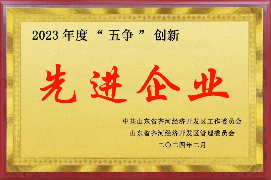 齊河縣2023年度“五爭(zhēng)”創(chuàng)新先進(jìn)企業(yè)